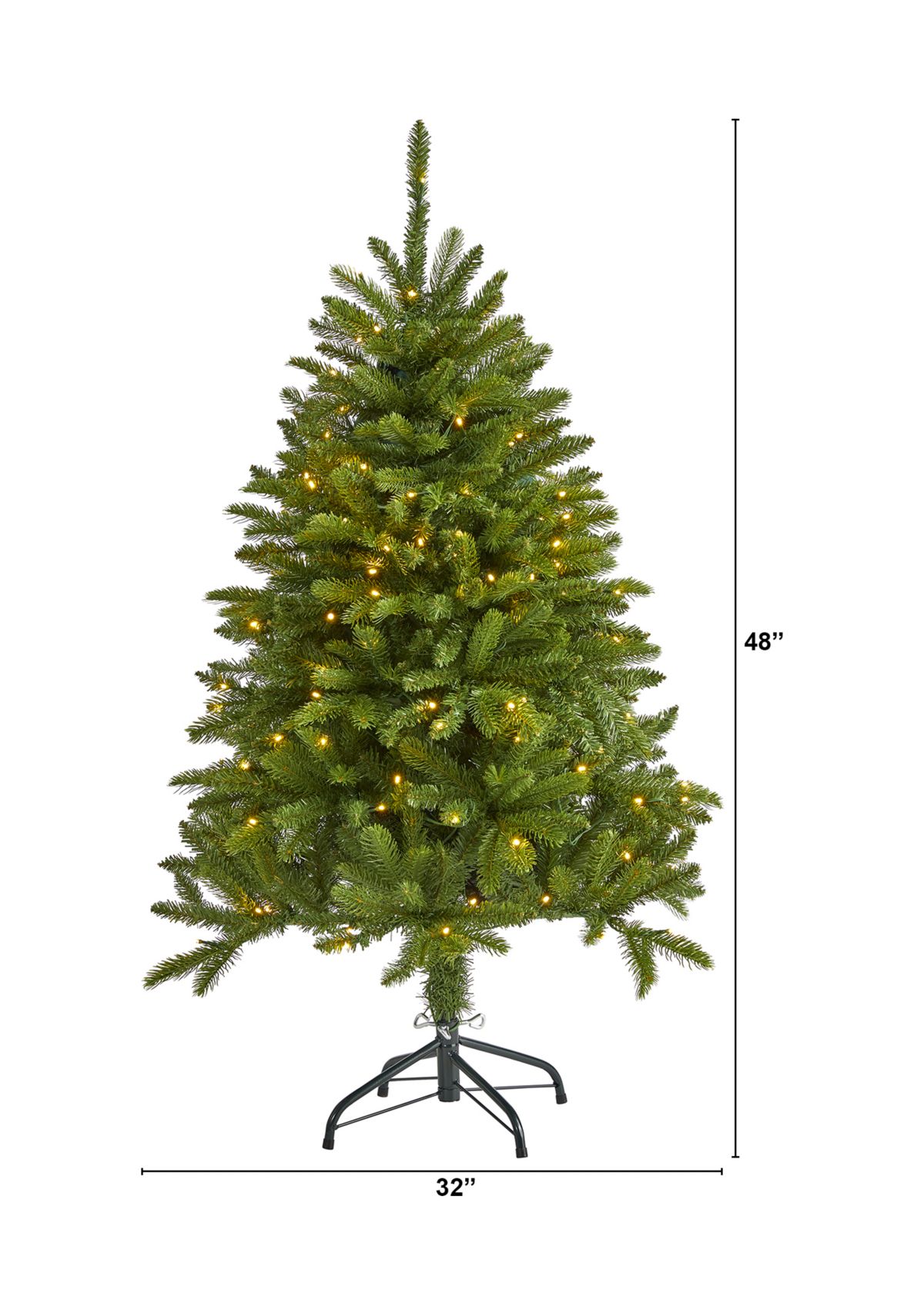 4 Foot Sierra Spruce “Natural Look” Artificial Christmas Tree with 150 Clear LED Lights