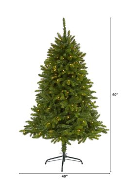 5 Foot Sierra Spruce “Natural Look” Artificial Christmas Tree with 200 Clear LED Lights