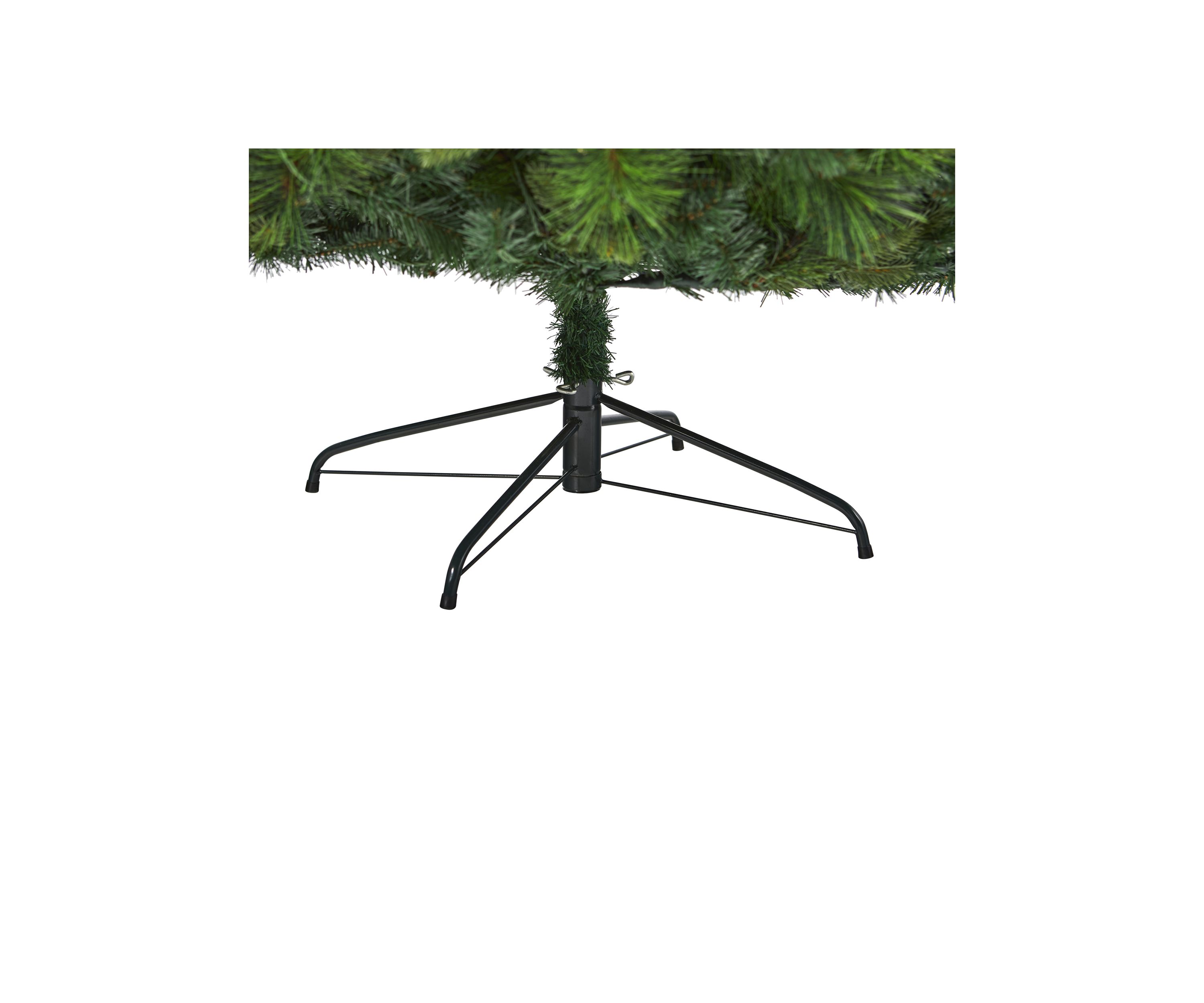 7 Foot West Virginia Full Bodied Mixed Pine Artificial Christmas Tree with 450 Clear LED Lights and Pine Cones