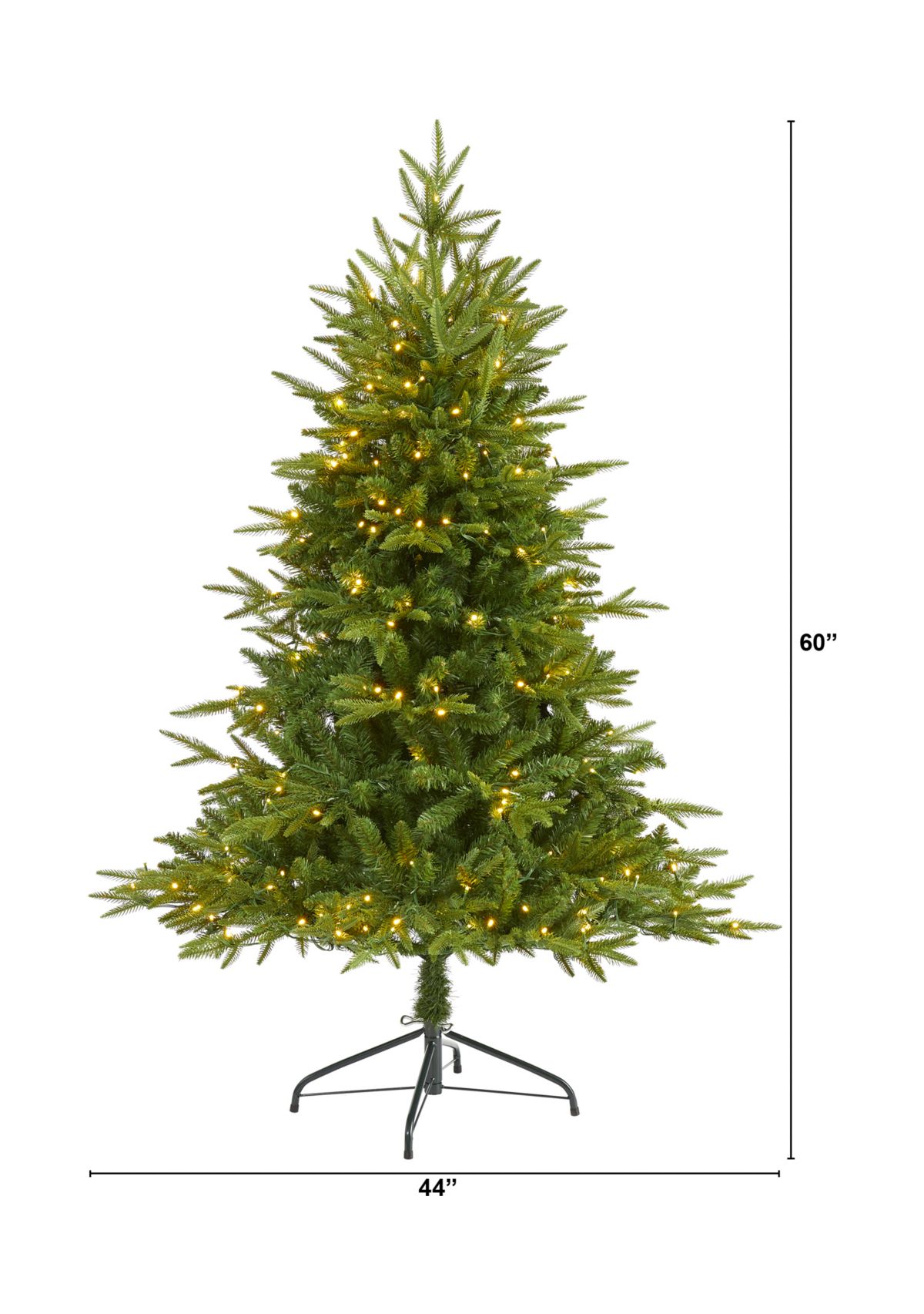 5 Foot Colorado Mountain Fir “Natural Look” Artificial Christmas Tree with 250 Clear LED Lights