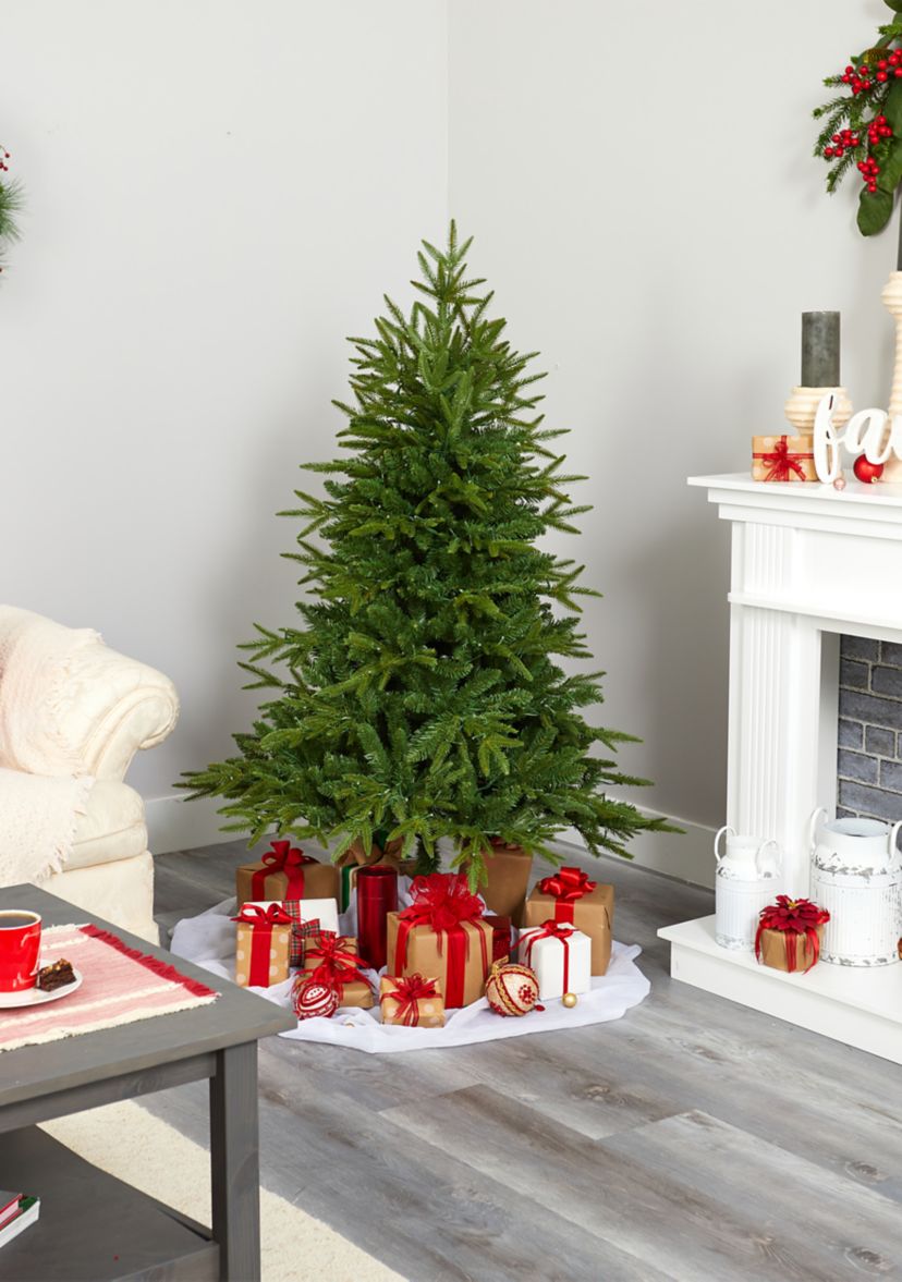 5 Foot Colorado Mountain Fir “Natural Look” Artificial Christmas Tree with 250 Clear LED Lights