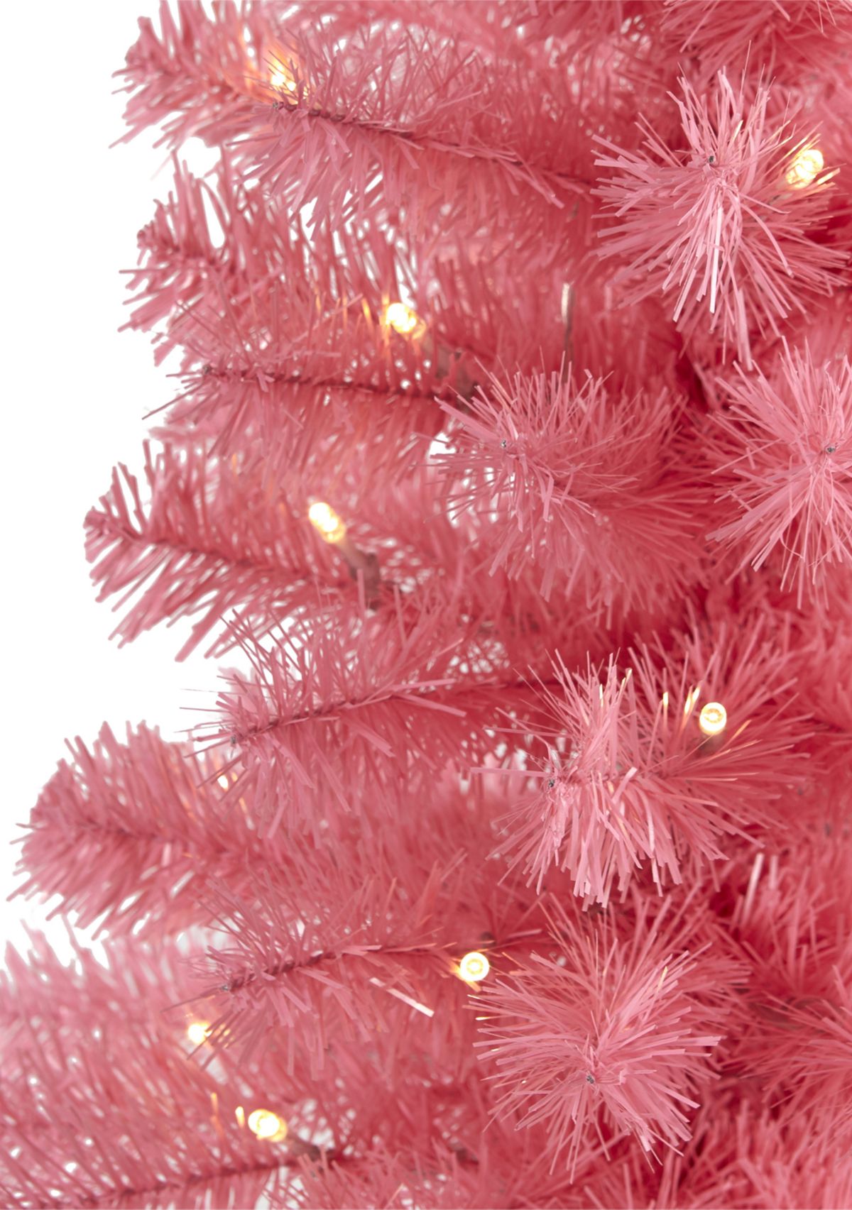 Pink Christmas Tree with LED Lights and Bendable Branches