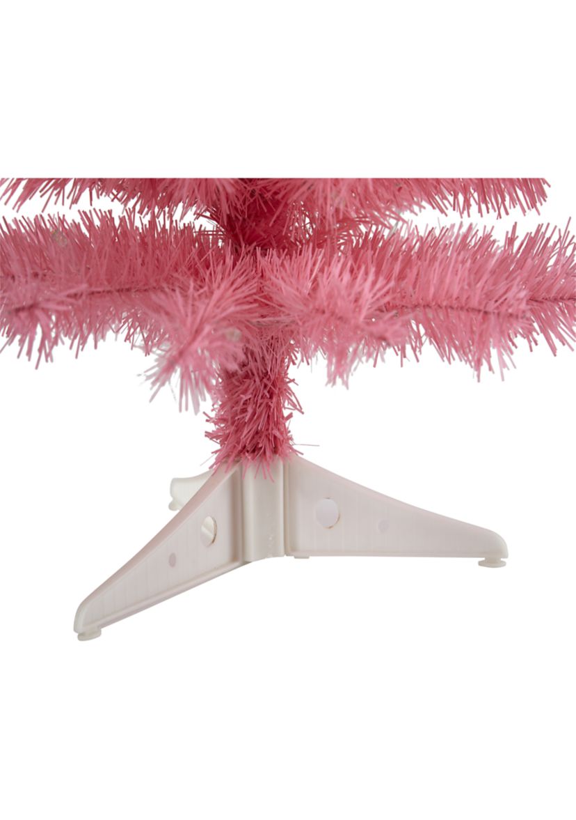 Pink Christmas Tree with LED Lights and Bendable Branches
