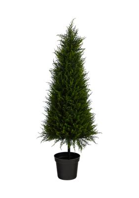 3.5-Foot Cypress Artificial Tree with 350 LED Lights UV Resistant (Indoor/Outdoor)