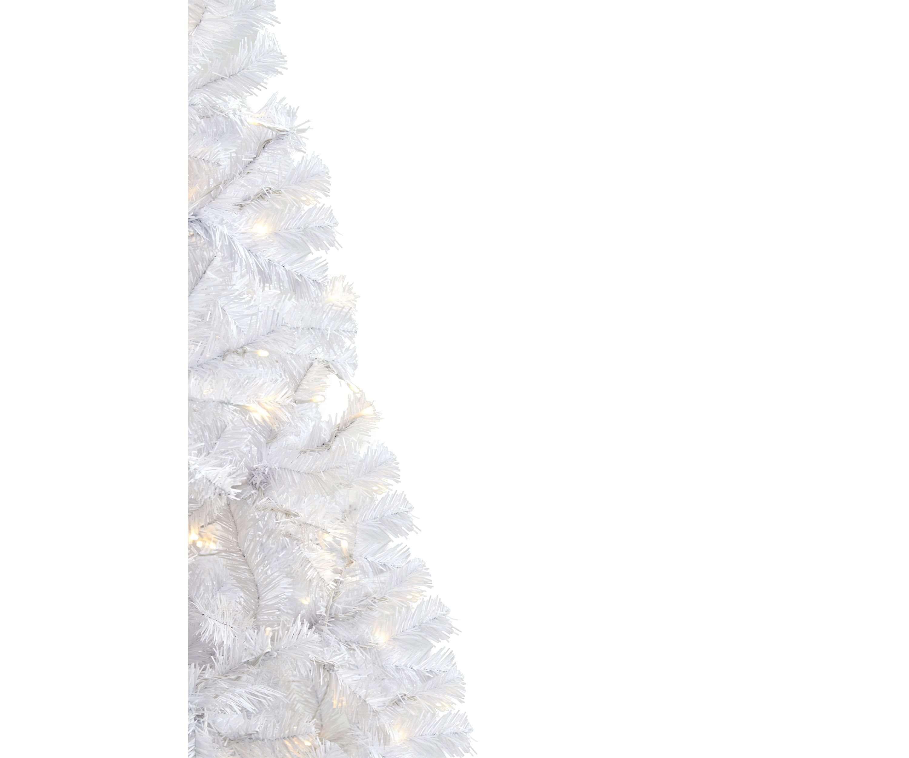 White Christmas Tree with Bendable Branches and Clear LED Lights