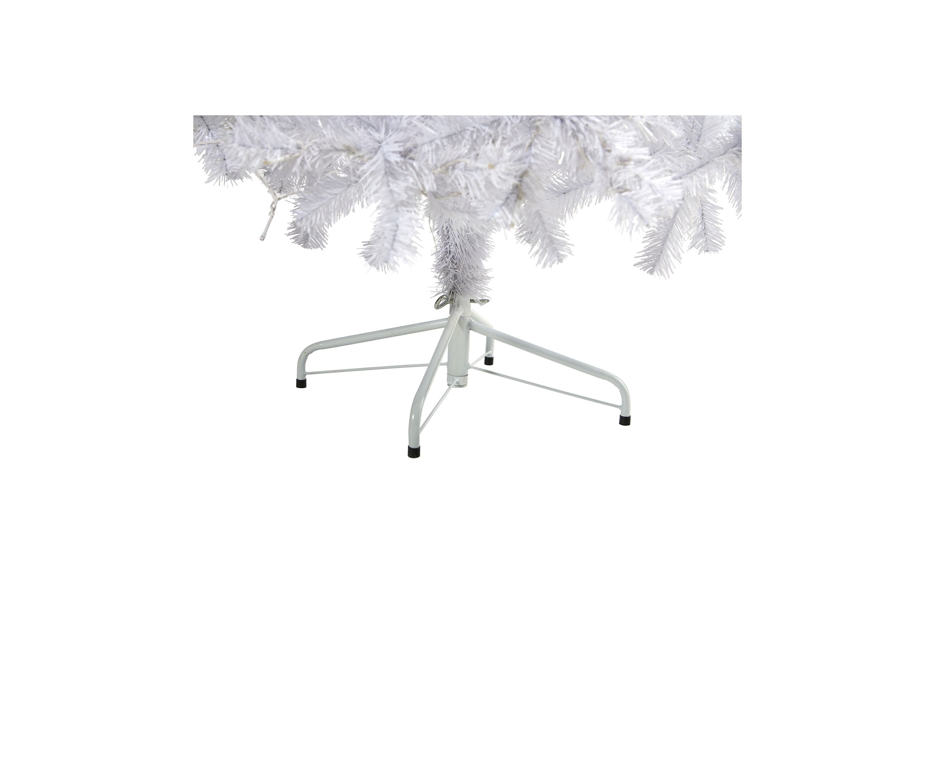 White Christmas Tree with Bendable Branches and Clear LED Lights
