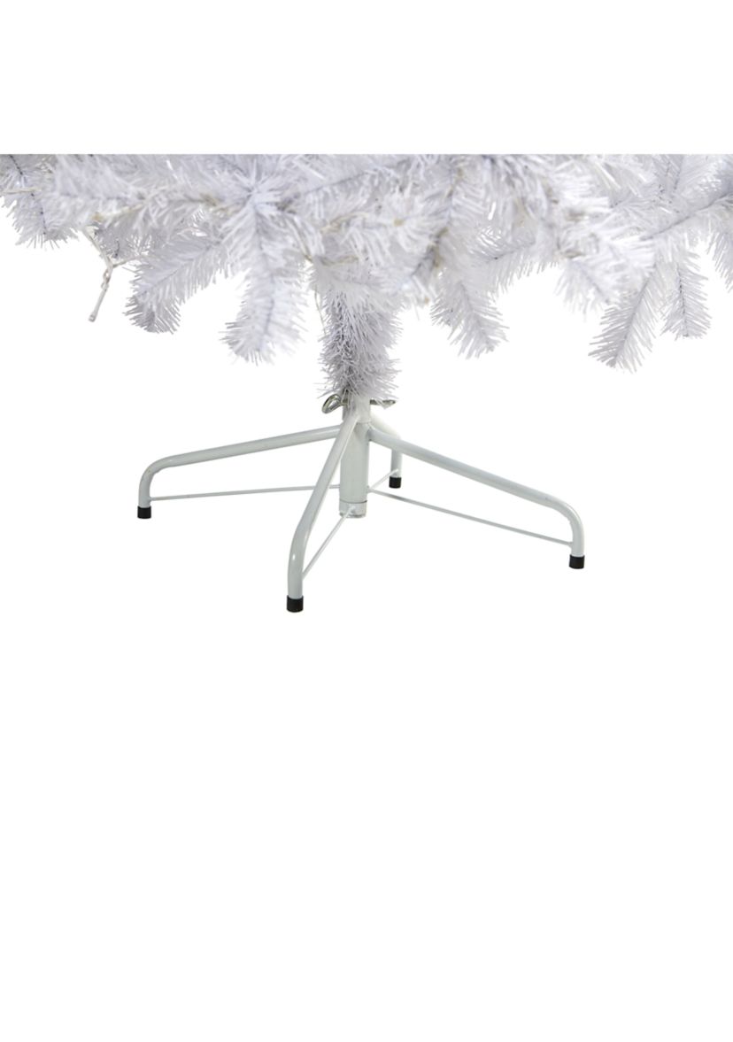 White Christmas Tree with Bendable Branches and Clear LED Lights