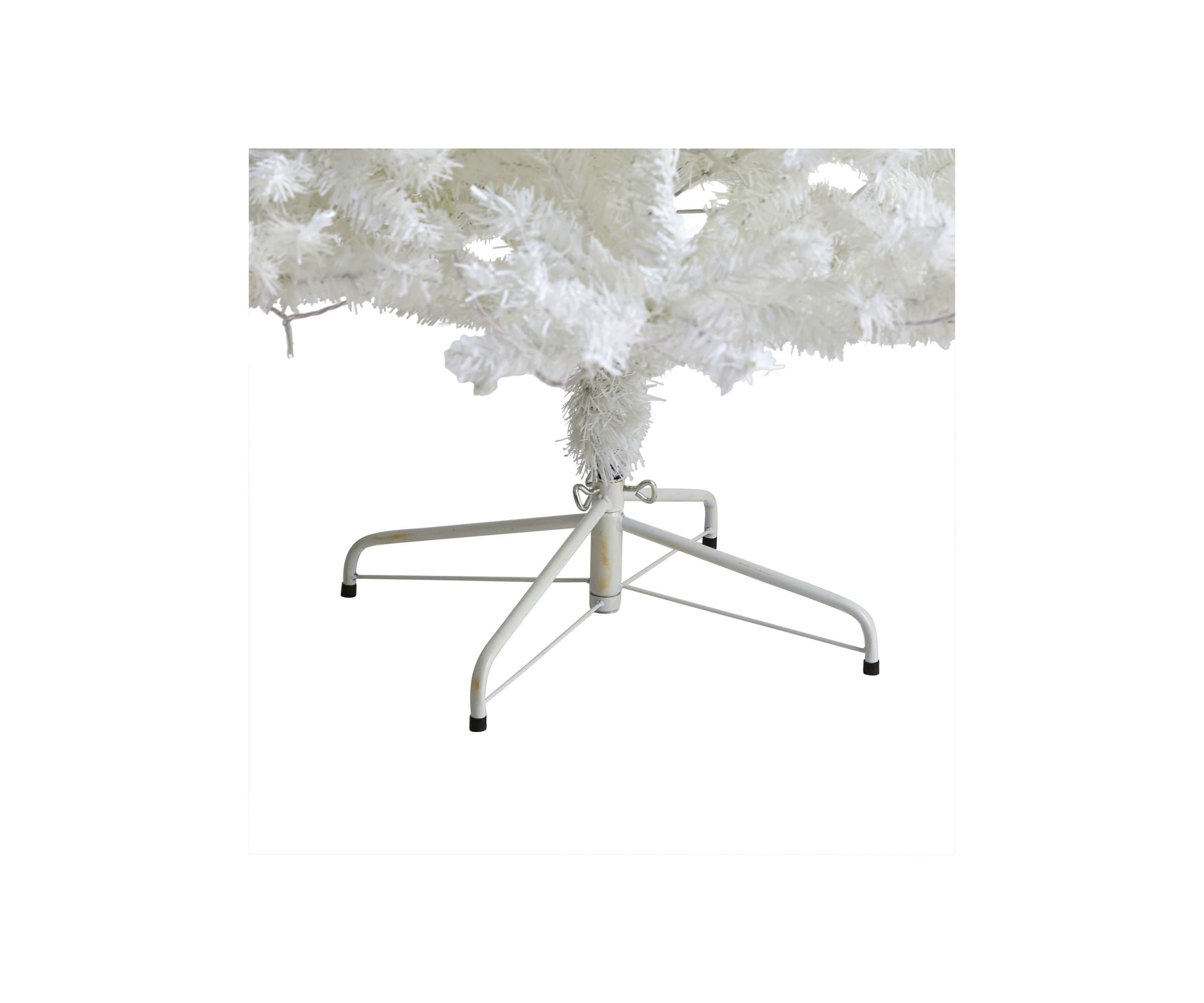 White Christmas Tree with Bendable Branches and Clear LED Lights
