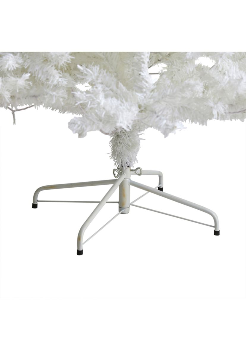 White Christmas Tree with Bendable Branches and Clear LED Lights