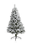 5 Foot Flocked West Virginia Fir Artificial Christmas Tree