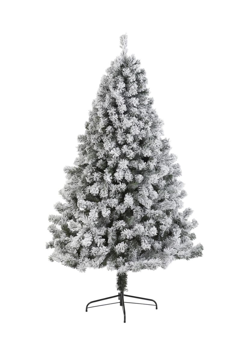 7 Foot Flocked West Virginia Fir Artificial Christmas Tree