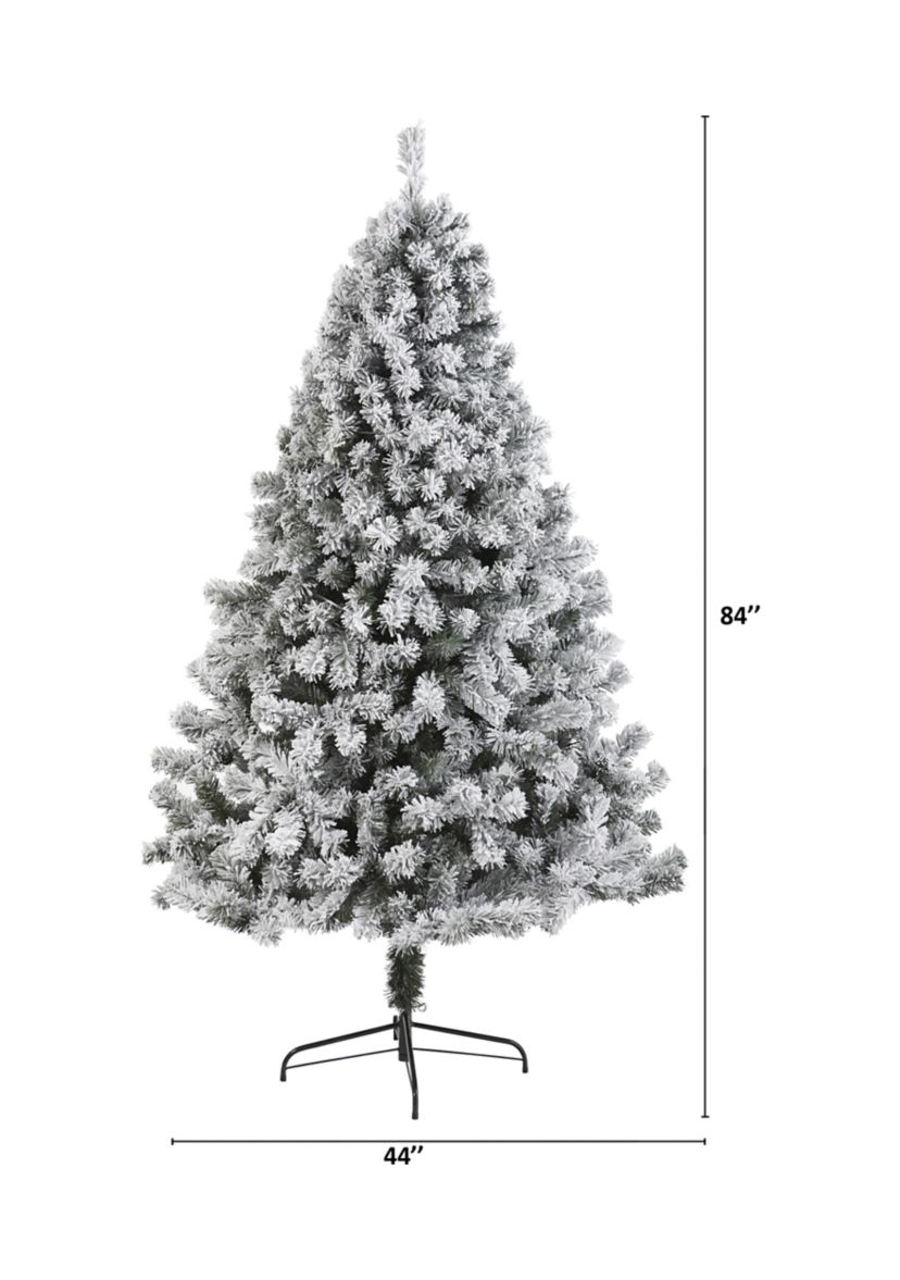 7 Foot Flocked West Virginia Fir Artificial Christmas Tree