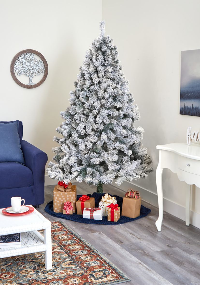 7 Foot Flocked West Virginia Fir Artificial Christmas Tree