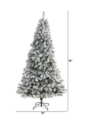 8 Foot Flocked West Virginia Fir Artificial Christmas Tree