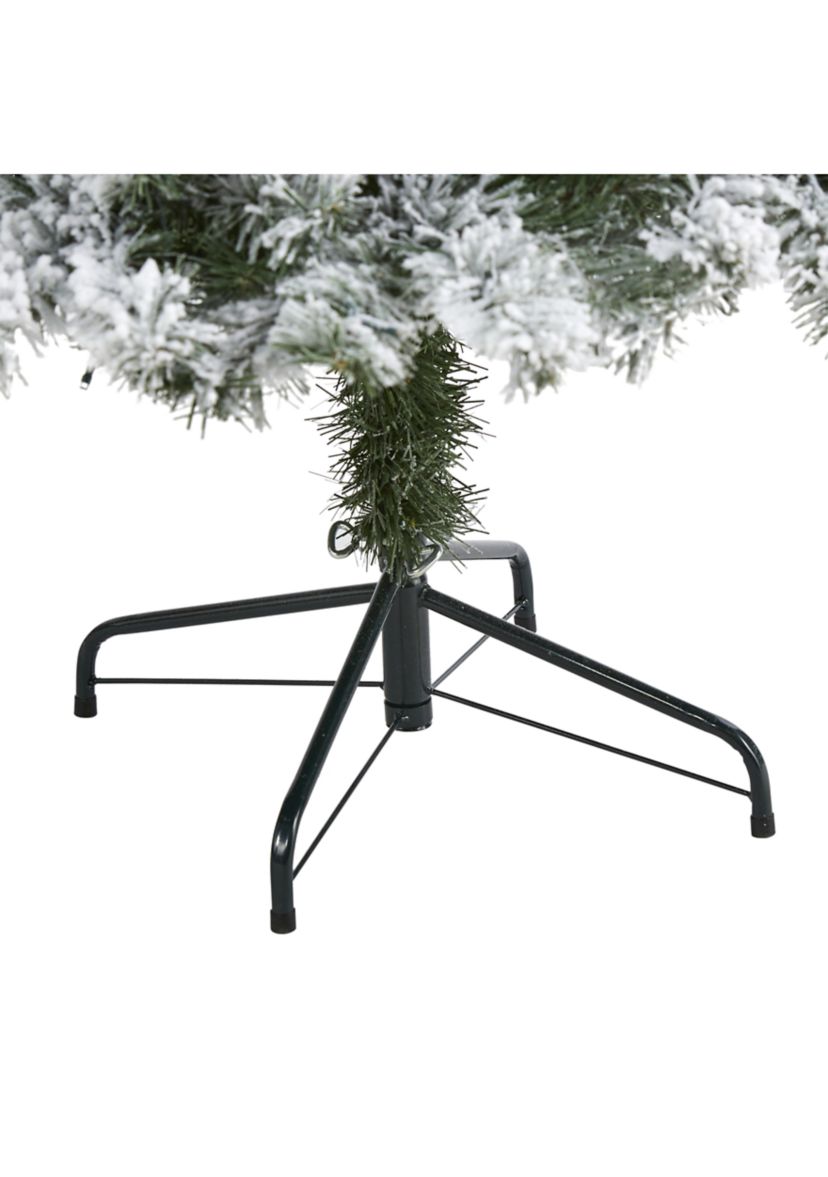 6 Foot Flocked West Virginia Fir Artificial Christmas Tree with 250 Clear LED Lights
