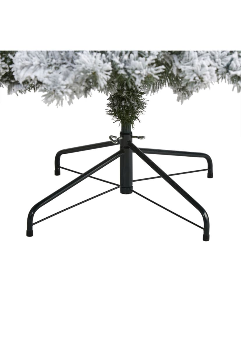 8 Foot Flocked West Virginia Fir Artificial Christmas Tree with 500 Clear LED Lights