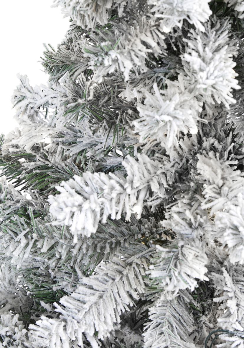 4 Foot Flocked Rock Springs Spruce Artificial Christmas Tree