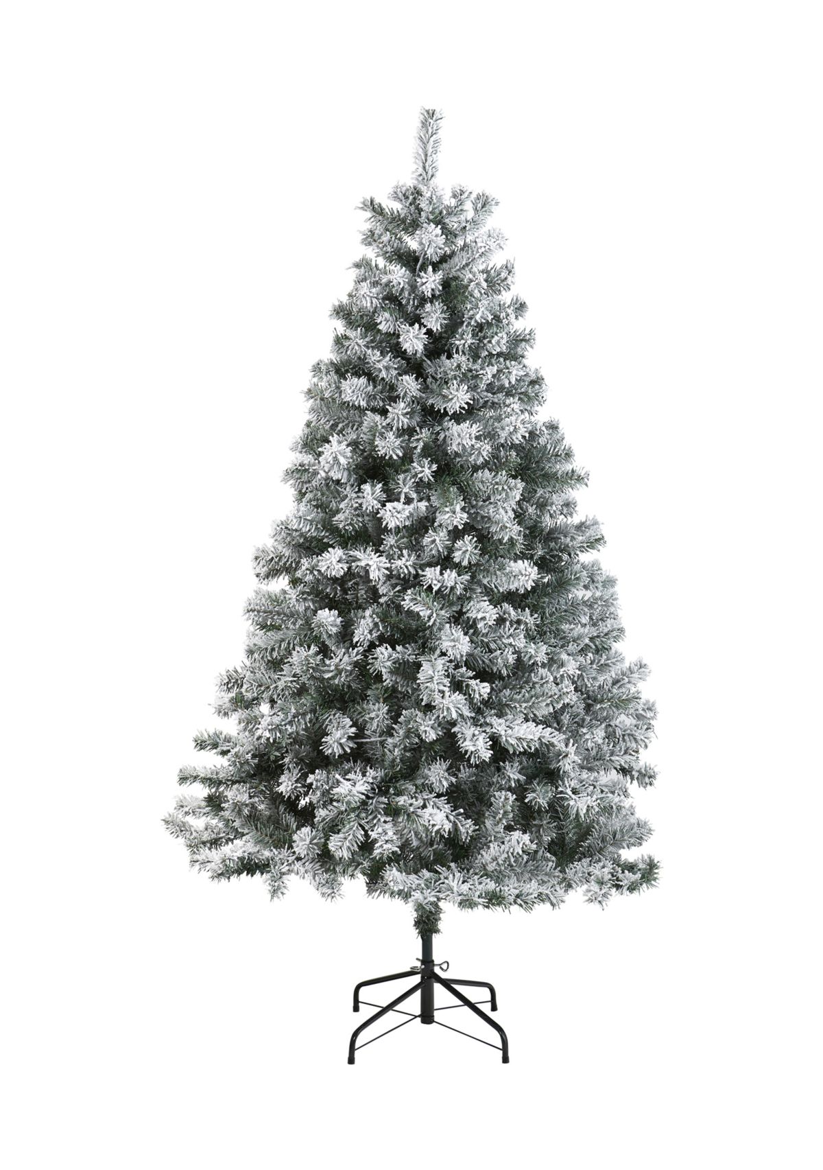 6 Foot Flocked Rock Springs Spruce Artificial Christmas Tree