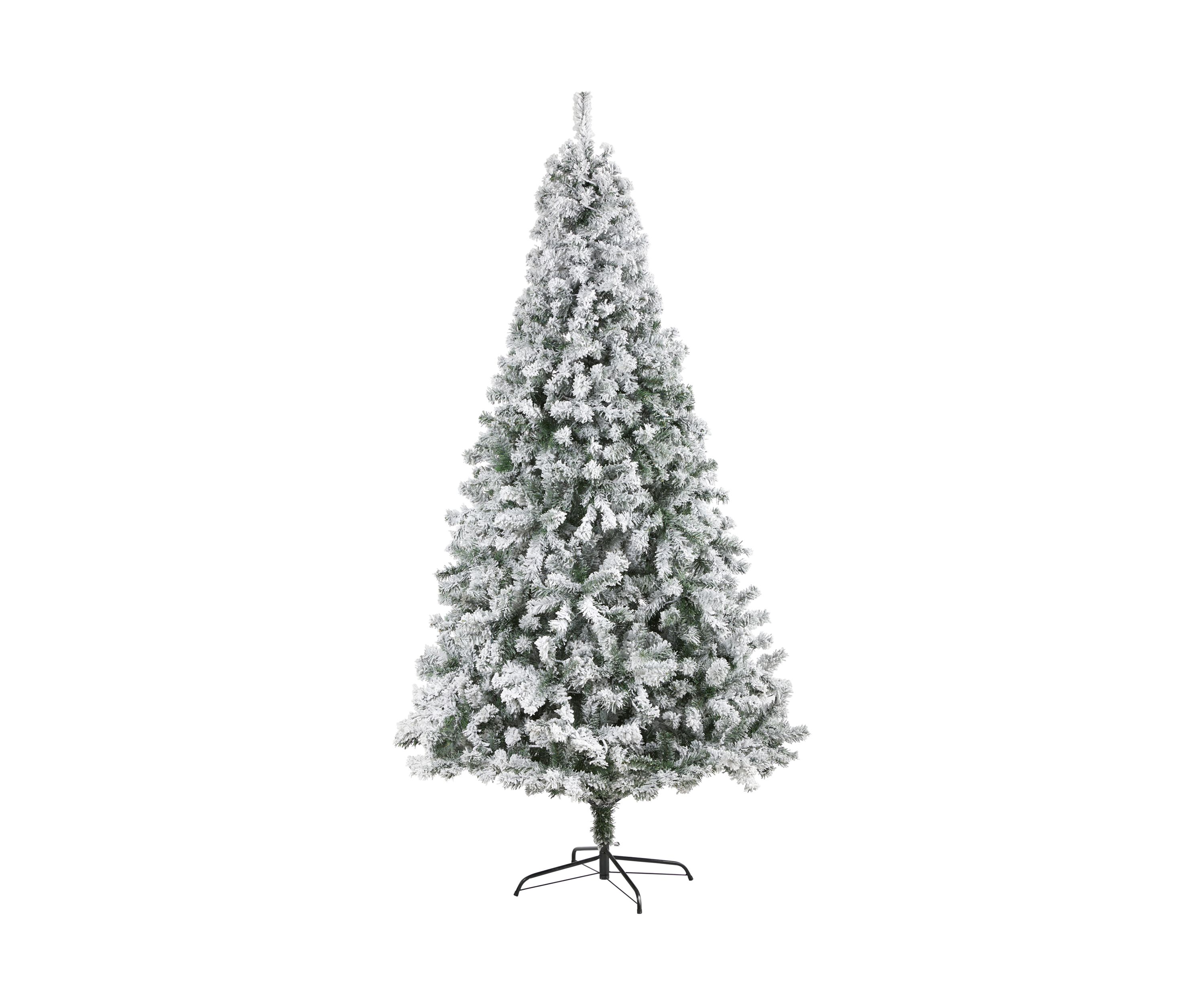 8 Foot Flocked Rock Springs Spruce Artificial Christmas Tree