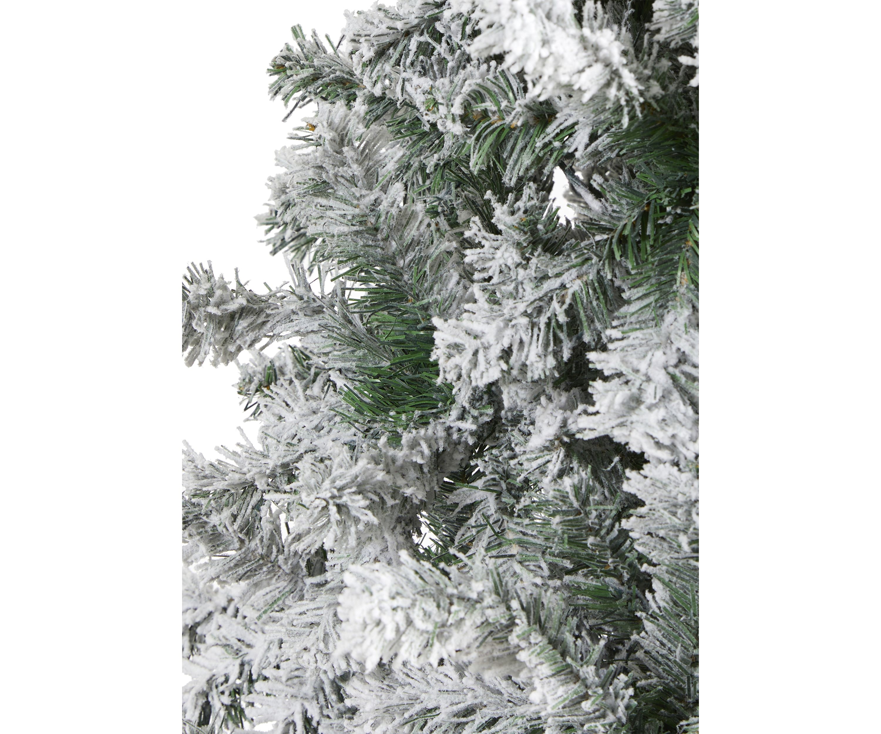 8 Foot Flocked Rock Springs Spruce Artificial Christmas Tree