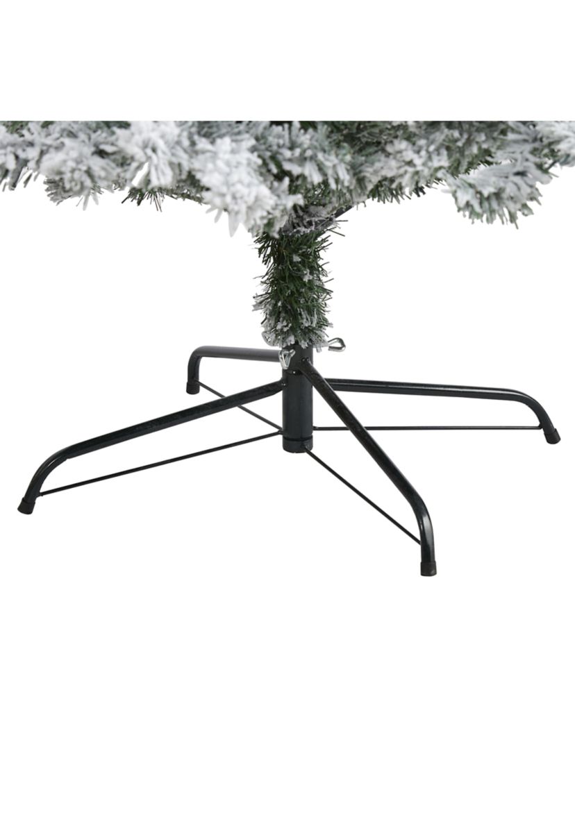 8 Foot Flocked Rock Springs Spruce Artificial Christmas Tree