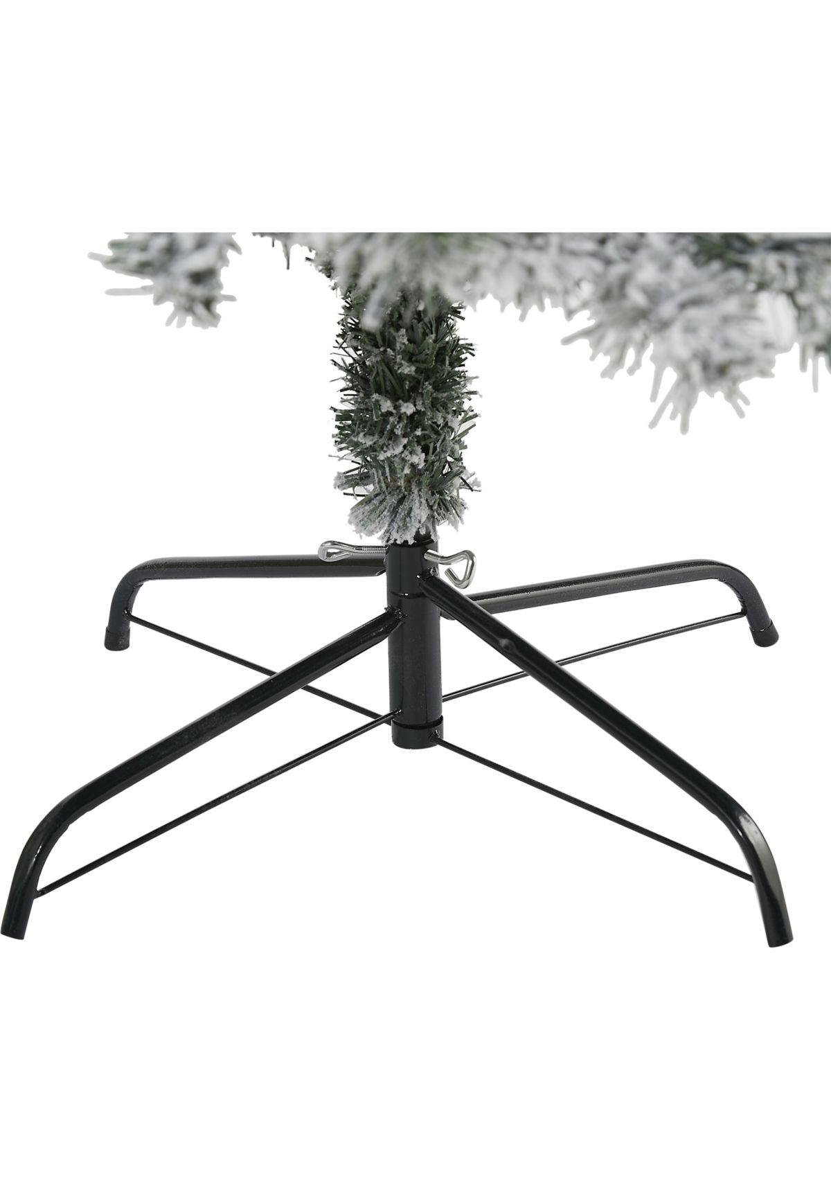 7 Foot Flocked Rock Springs Spruce Artificial Christmas Tree with 350 Clear LED Lights and 800 Bendable Branches