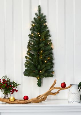 Nearly Natural Flat Back Wall Hanging Christmas Tree Belk