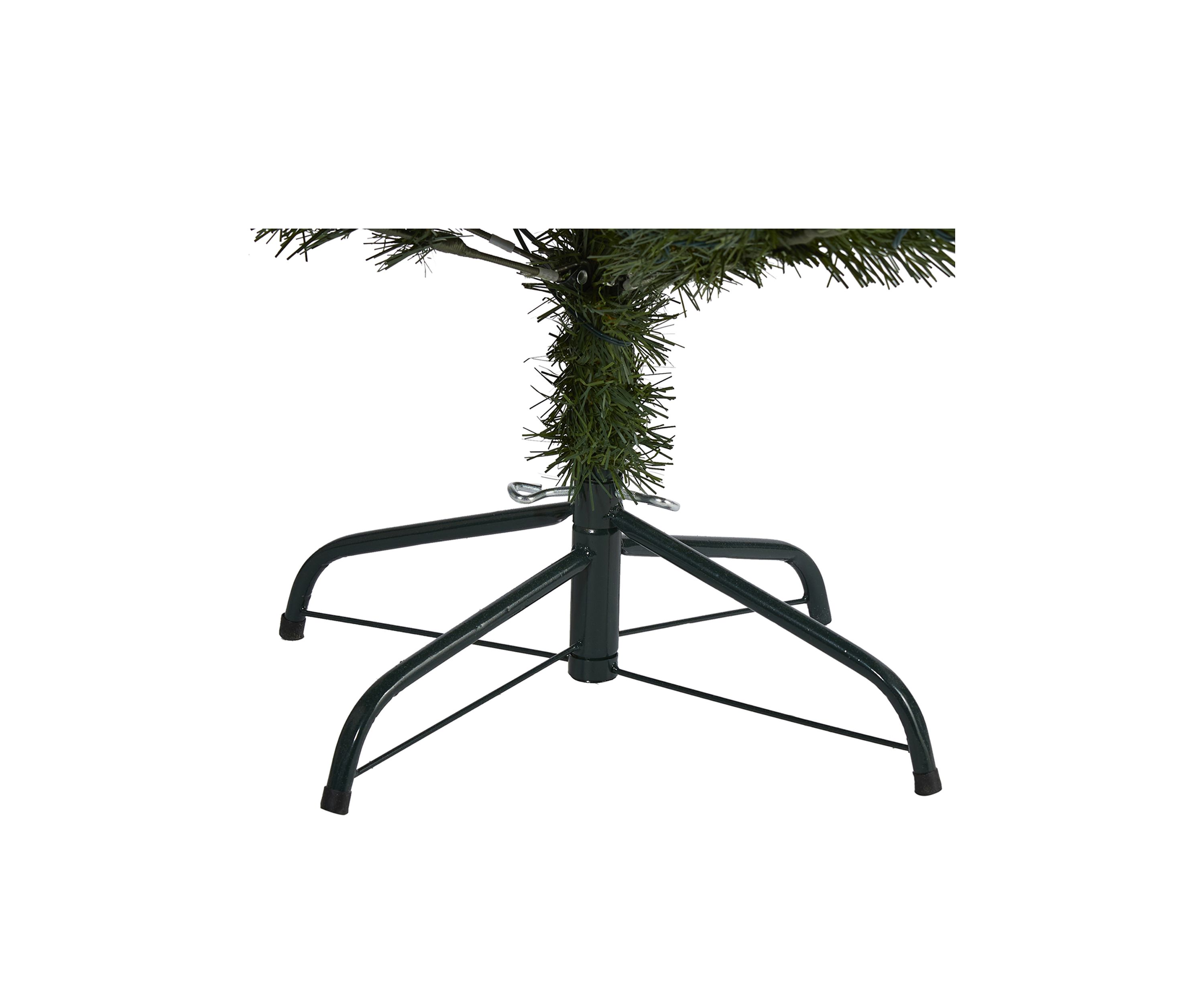 6 Foot Rocky Mountain Spruce Artificial Christmas Tree with Pinecones and 250 Clear LED Lights