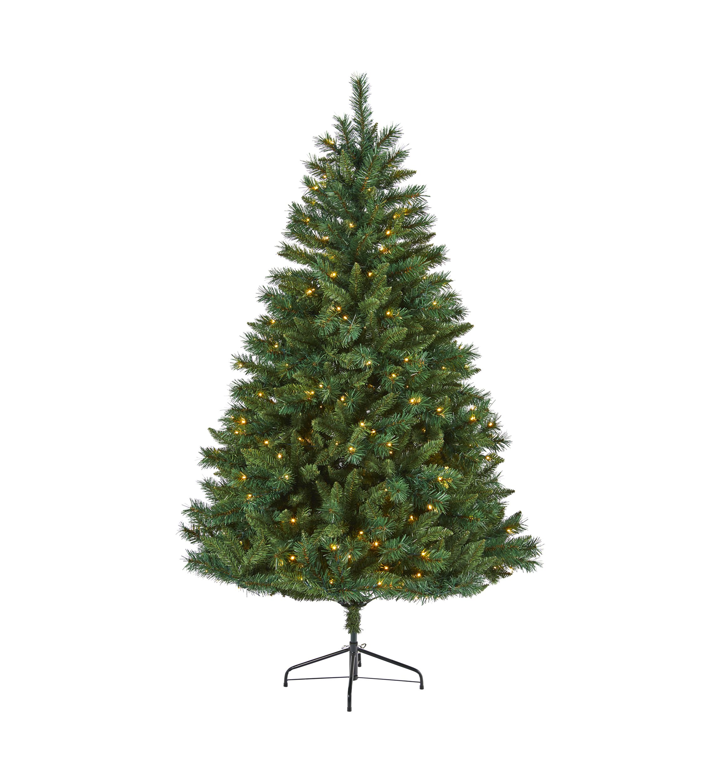 6 Foot Rocky Mountain Mixed Pine Artificial Christmas Tree with 300 LED Lights