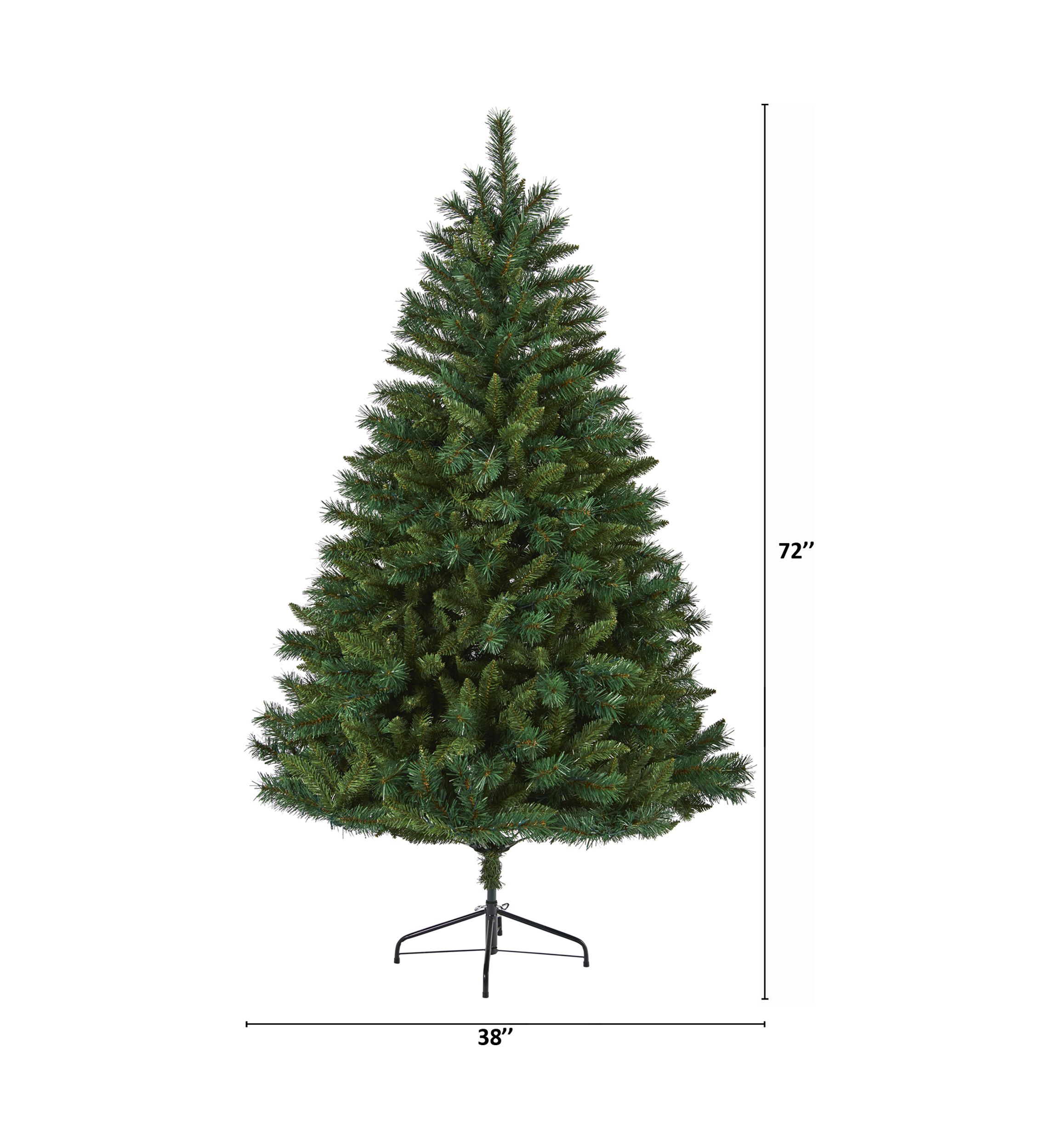 6 Foot Rocky Mountain Mixed Pine Artificial Christmas Tree with 300 LED Lights