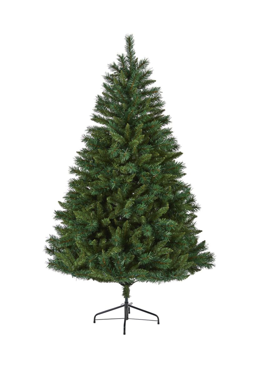 6 Foot Rocky Mountain Mixed Pine Artificial Christmas Tree with 300 LED Lights