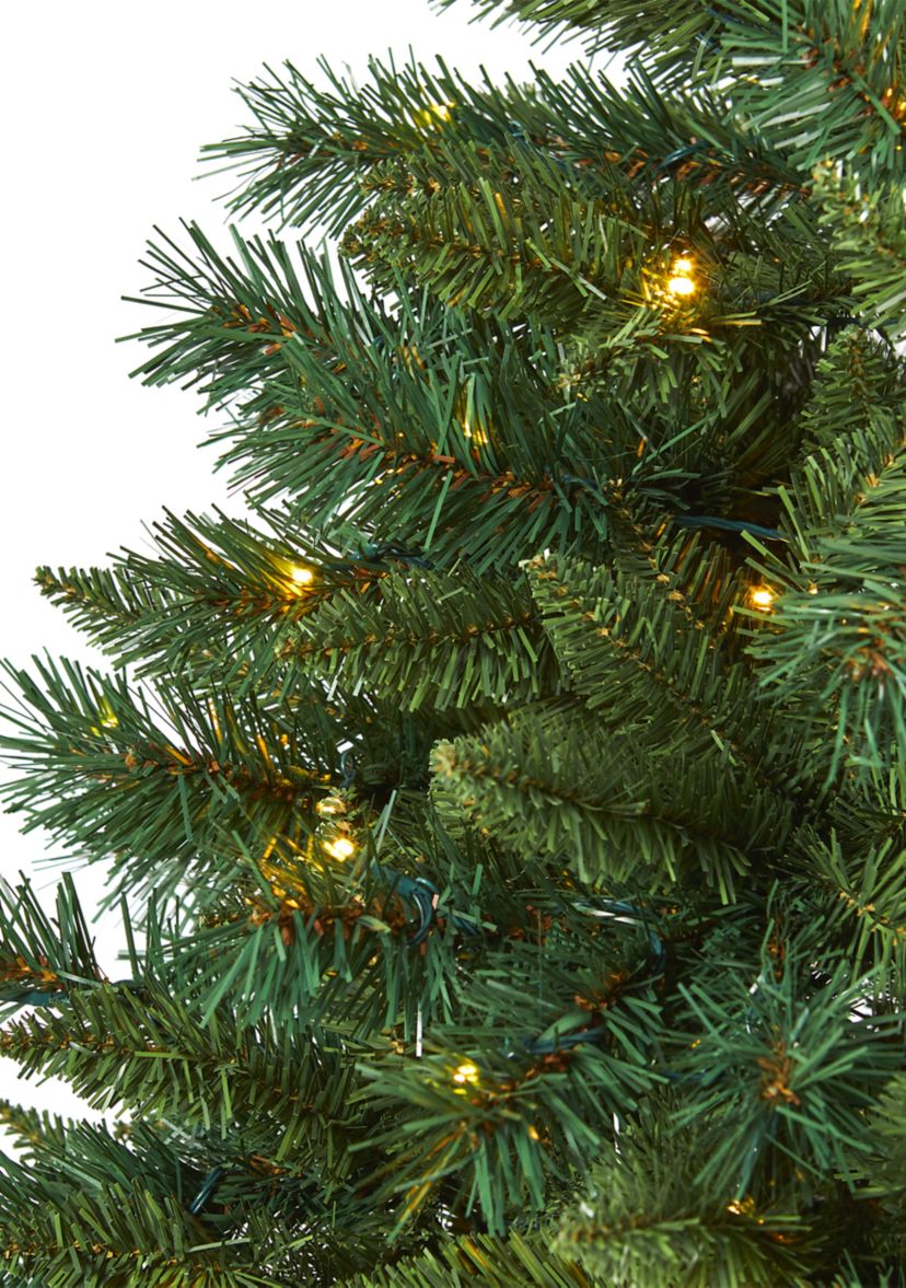 6 Foot Rocky Mountain Mixed Pine Artificial Christmas Tree with 300 LED Lights