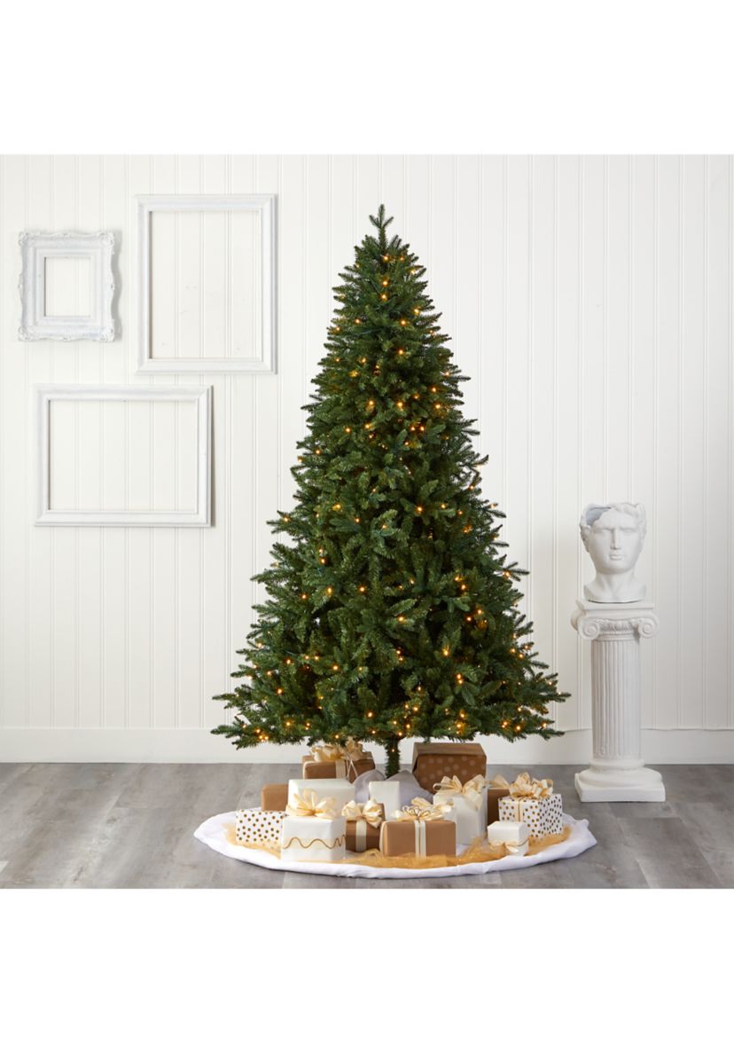 7 Foot New Hampshire Fir Artificial Christmas Tree with 450 Clear LED Lights