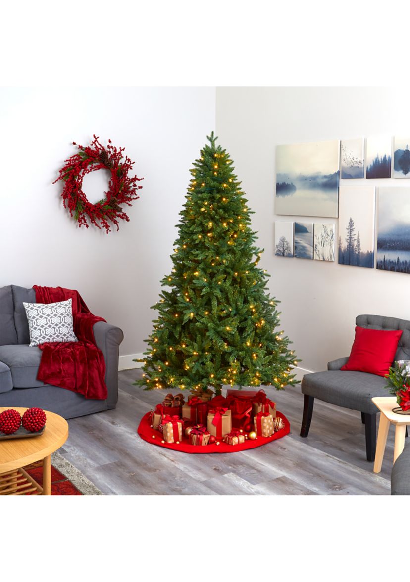 7 Foot New Hampshire Fir Artificial Christmas Tree with 450 Clear LED Lights
