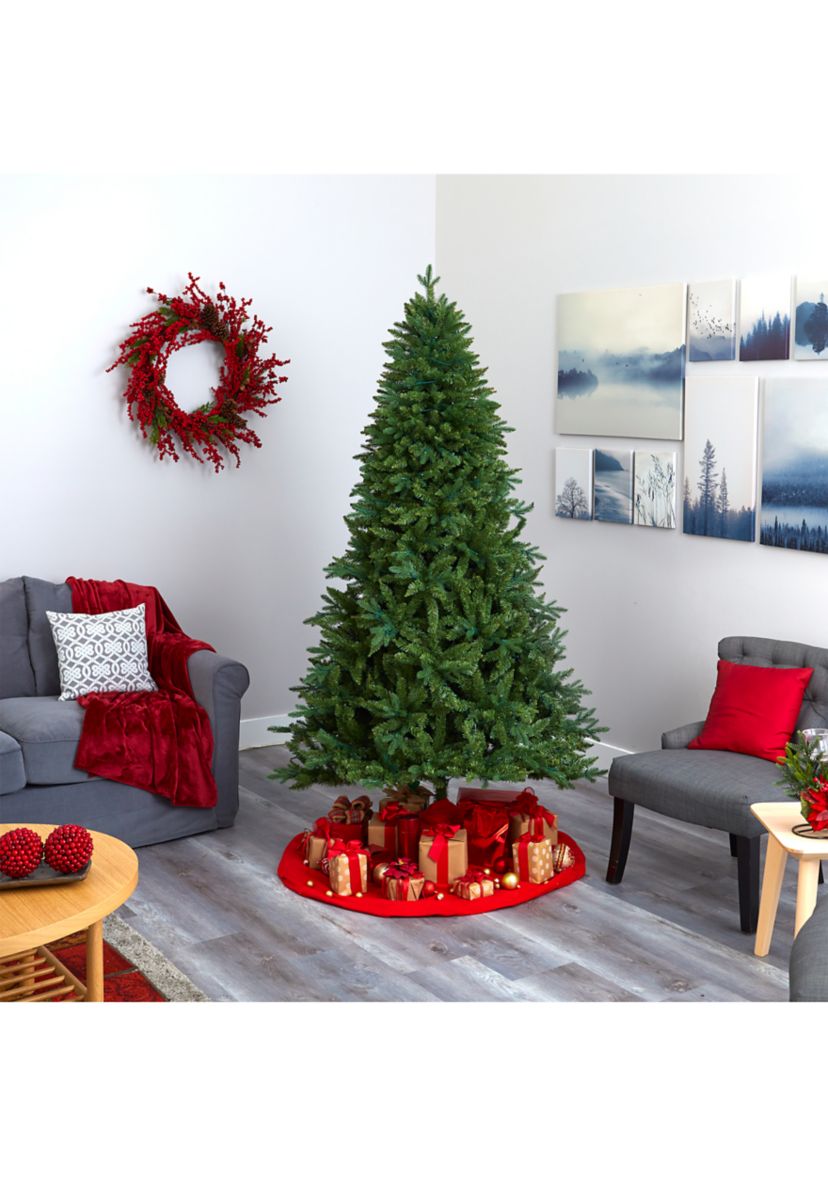 7 Foot New Hampshire Fir Artificial Christmas Tree with 450 Clear LED Lights