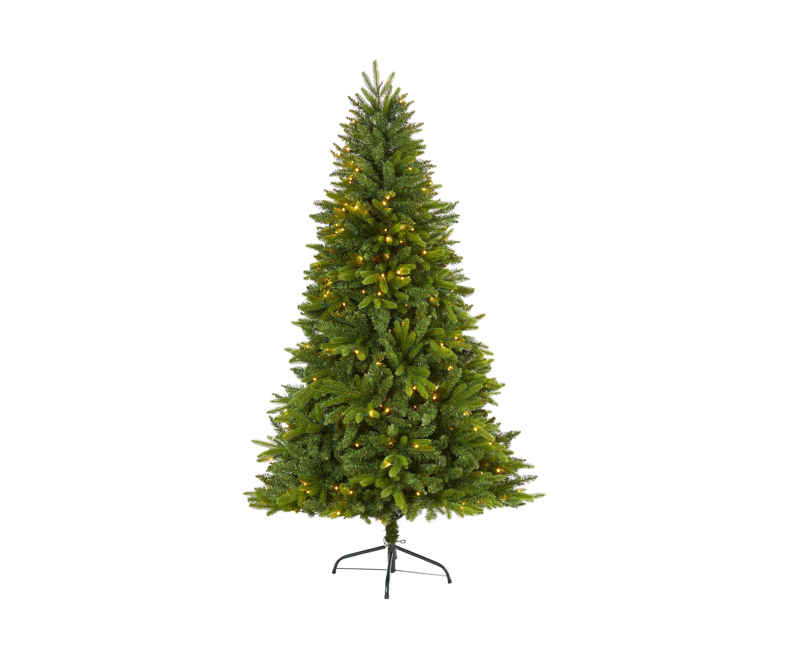 6 Foot Sun Valley Fir Artificial Christmas Tree with 300 Clear LED Lights