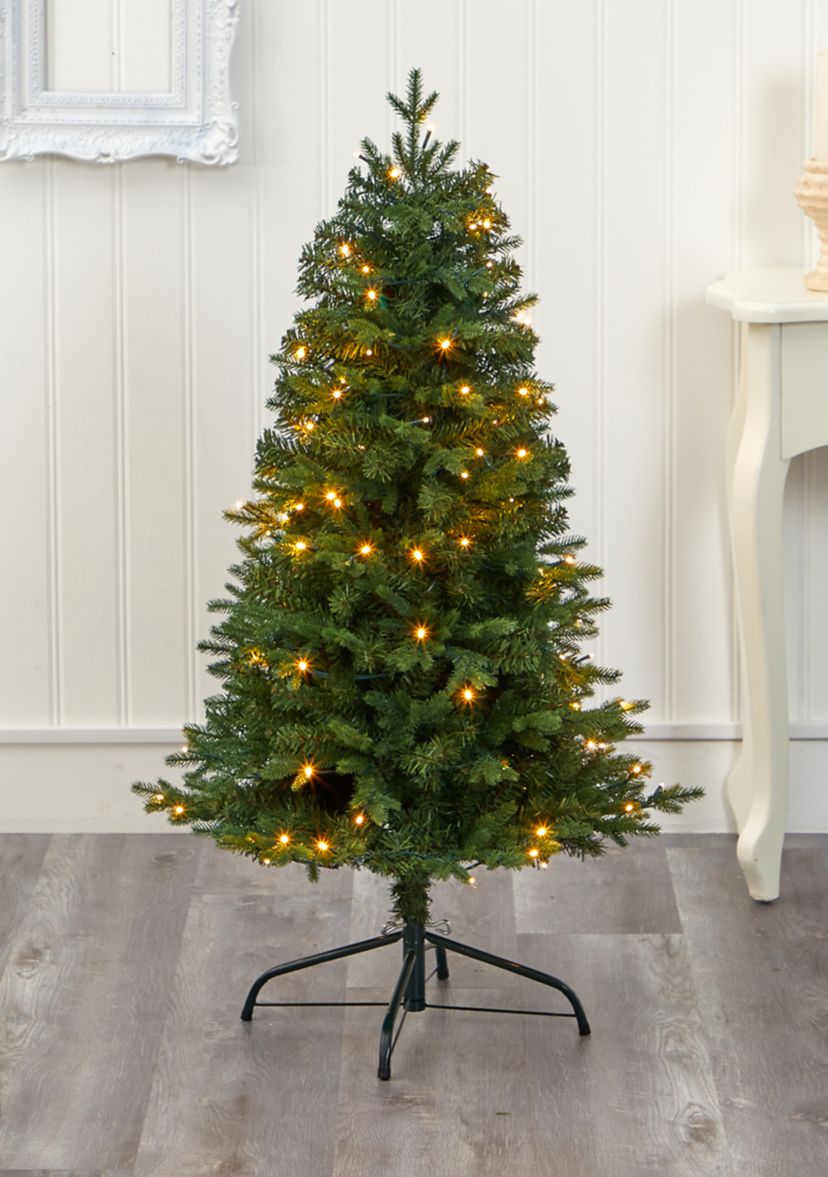 Vermont Fir Christmas Tree with Clear LED Lights
