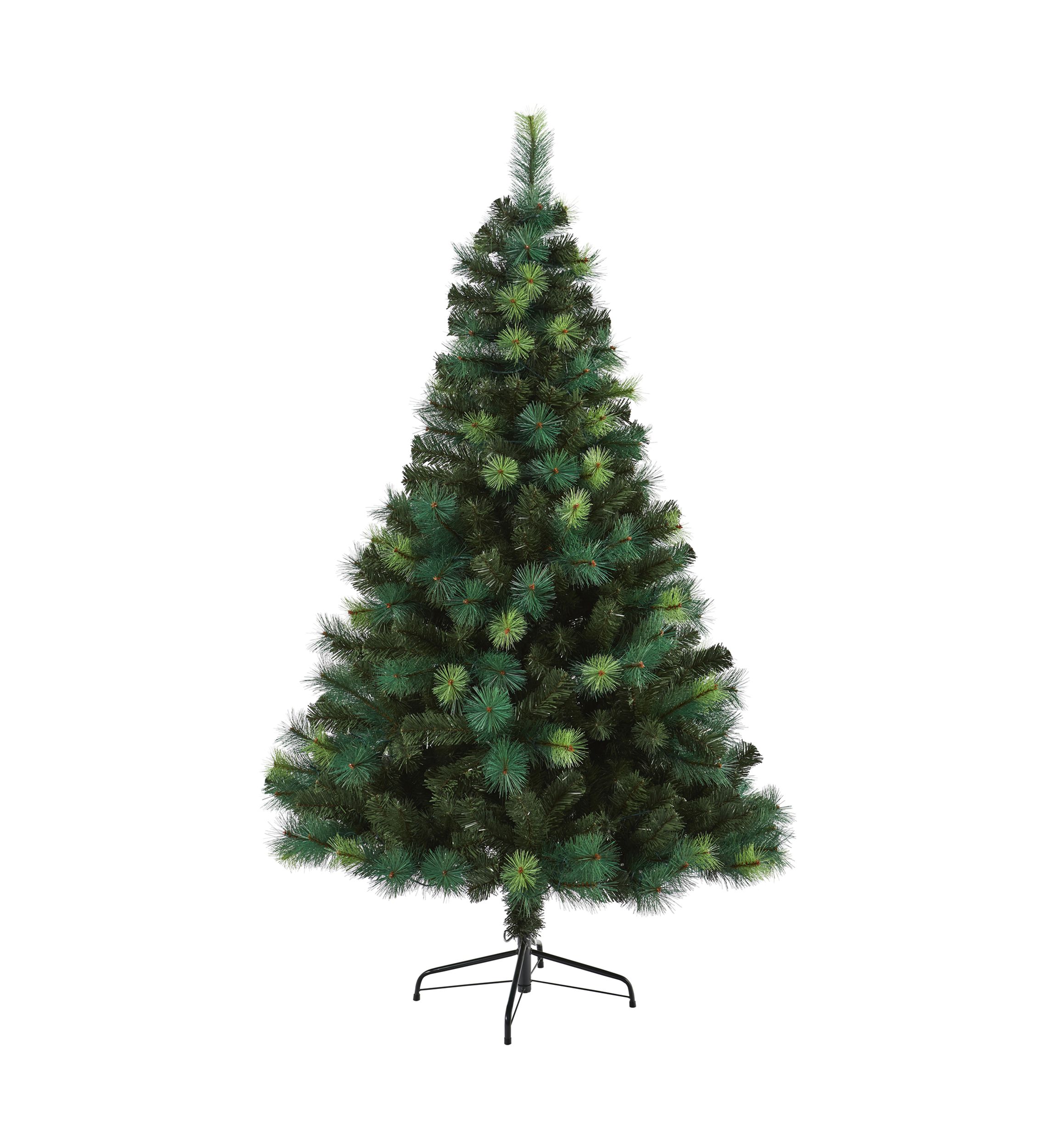 6 Foot Assorted Green Scotch Pine Artificial Christmas Tree with 250 LED Lights