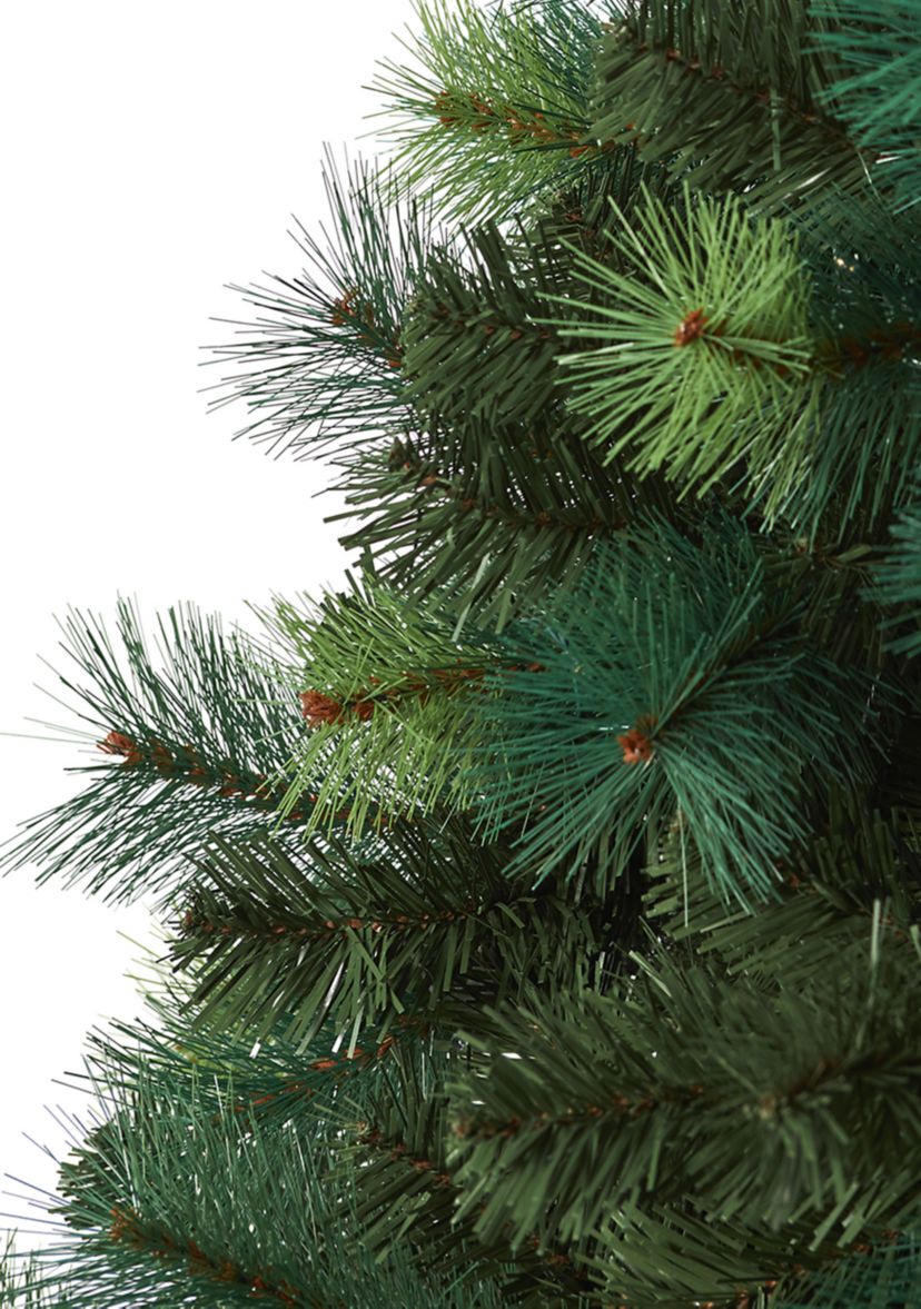 6 Foot Assorted Green Scotch Pine Artificial Christmas Tree with 250 LED Lights