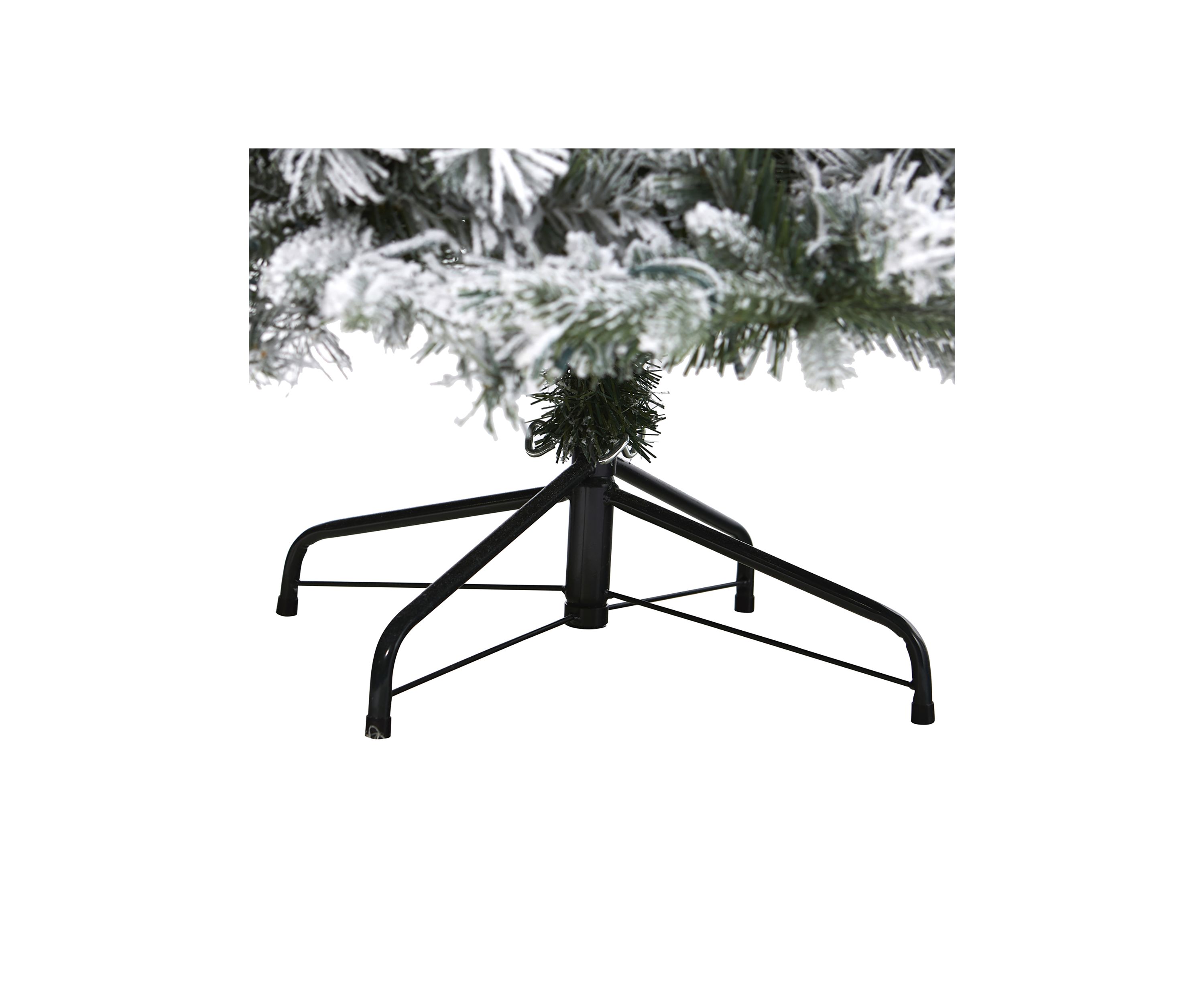 5 Foot Flocked Vermont Mixed Pine Artificial Christmas Tree with 150 Clear LED Lights