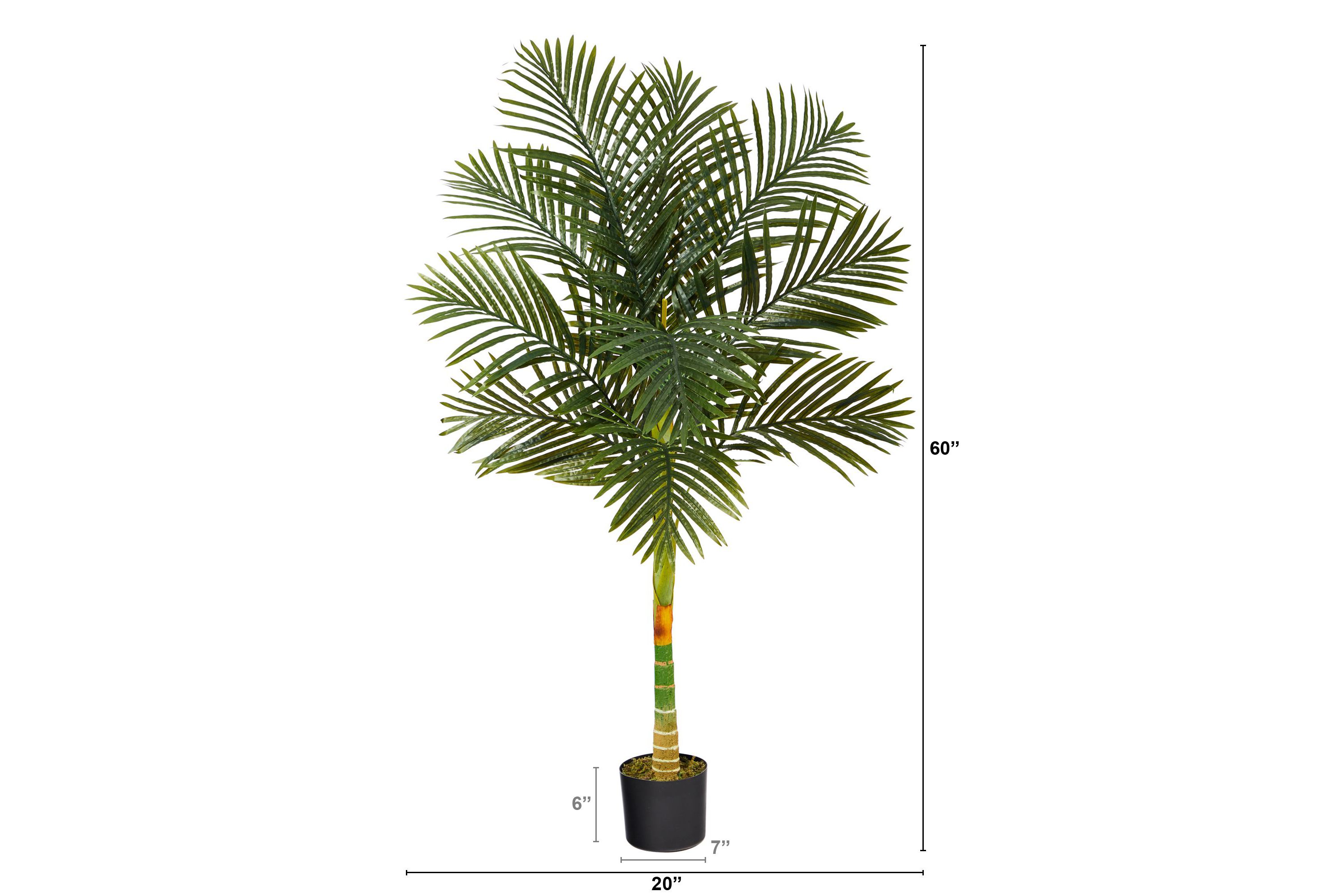 5-Foot Golden Cane Artificial Palm Tree
