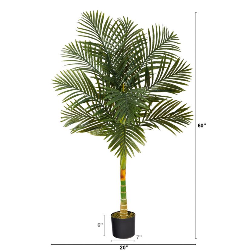5-Foot Golden Cane Artificial Palm Tree