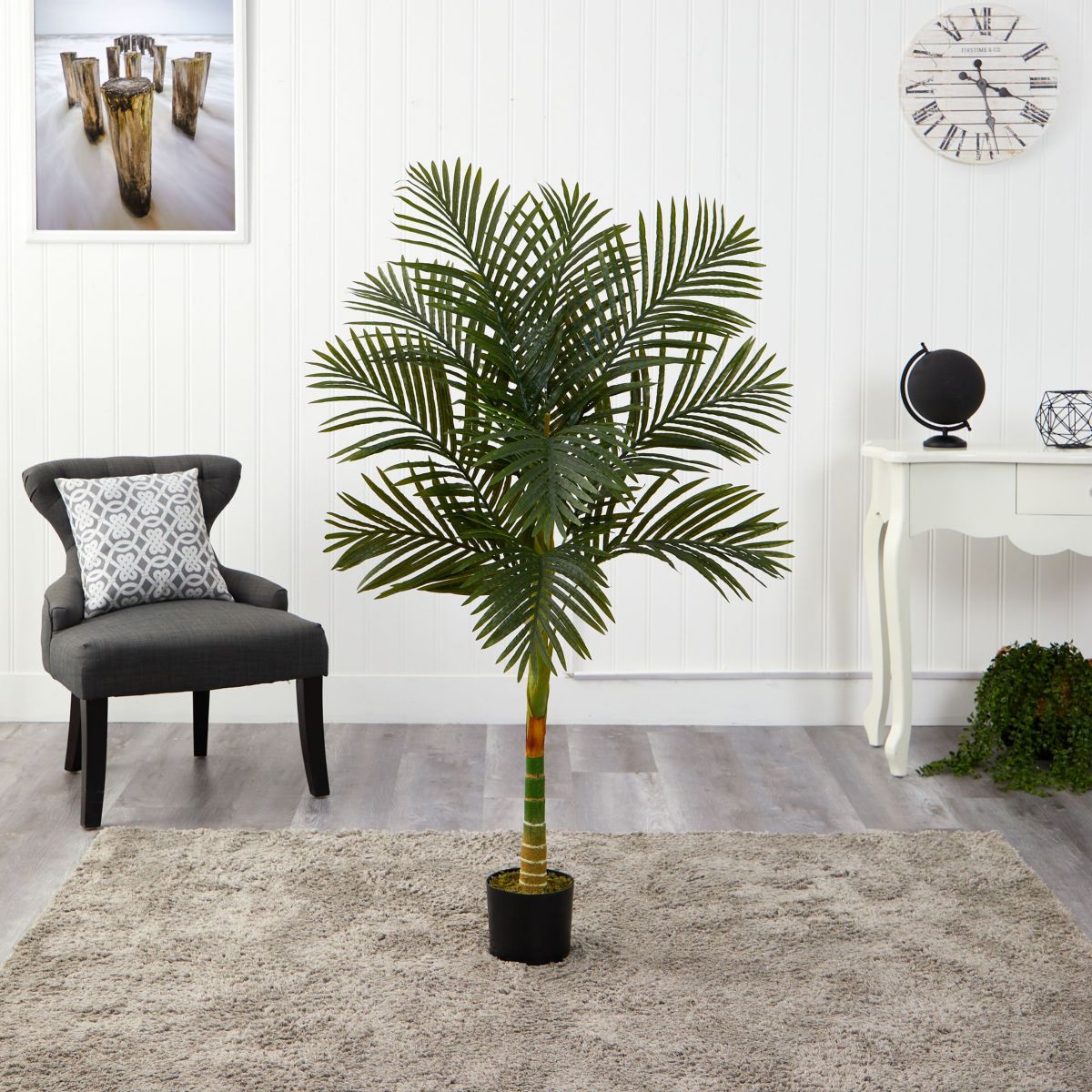 5-Foot Golden Cane Artificial Palm Tree