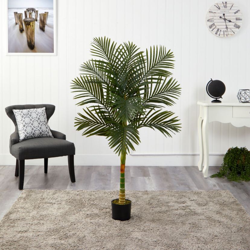 5-Foot Golden Cane Artificial Palm Tree