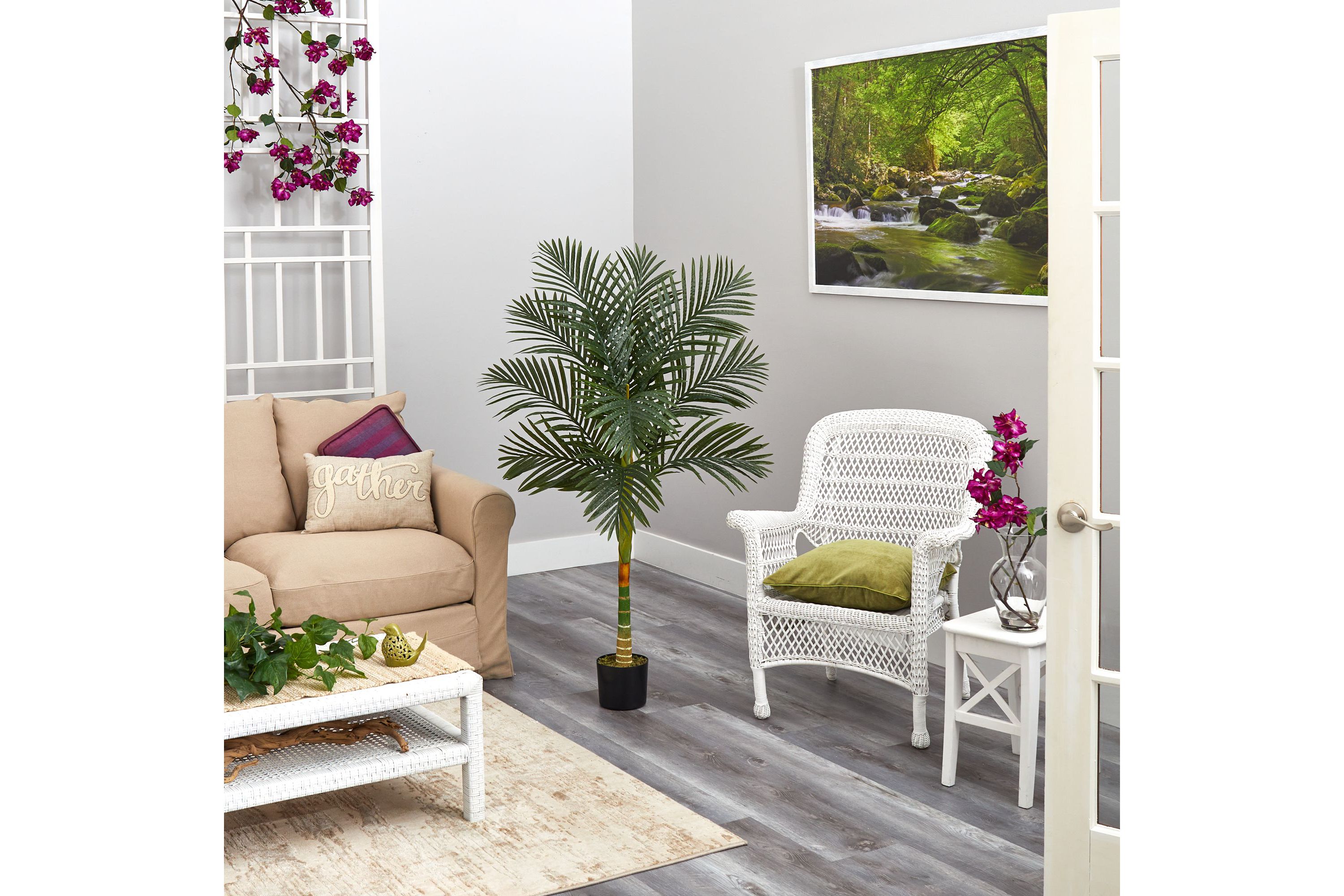 5-Foot Golden Cane Artificial Palm Tree
