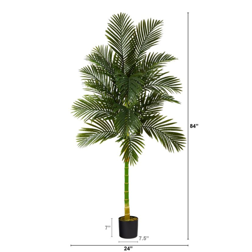 7-Foot Golden Cane Artificial Palm Tree