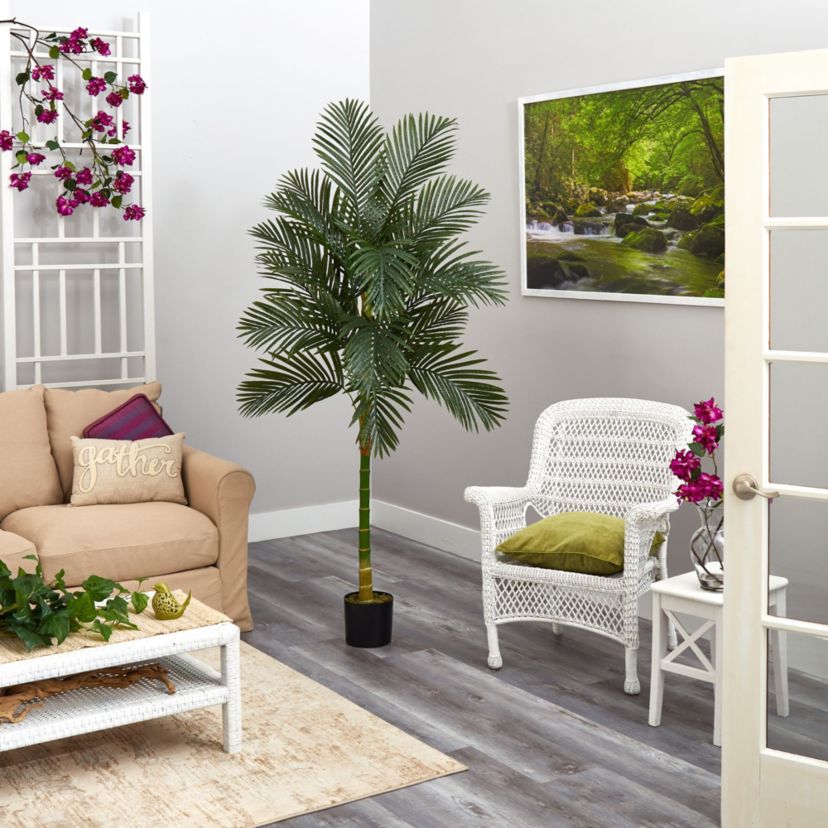 7-Foot Golden Cane Artificial Palm Tree