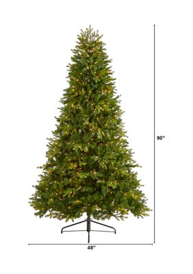 7.5 Foot Washington Fir Artificial Christmas Tree with 600 Clear Lights and 1610 Bendable Branches