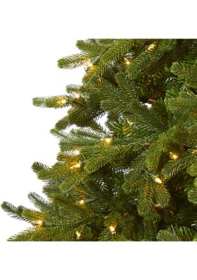 7.5 Foot Washington Fir Artificial Christmas Tree with 600 Clear Lights and 1610 Bendable Branches