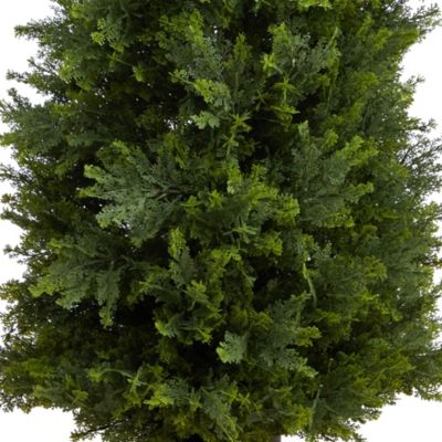 5.5-Foot Cypress Cone Topiary Artificial Tree UV Resistant (Indoor/Outdoor)